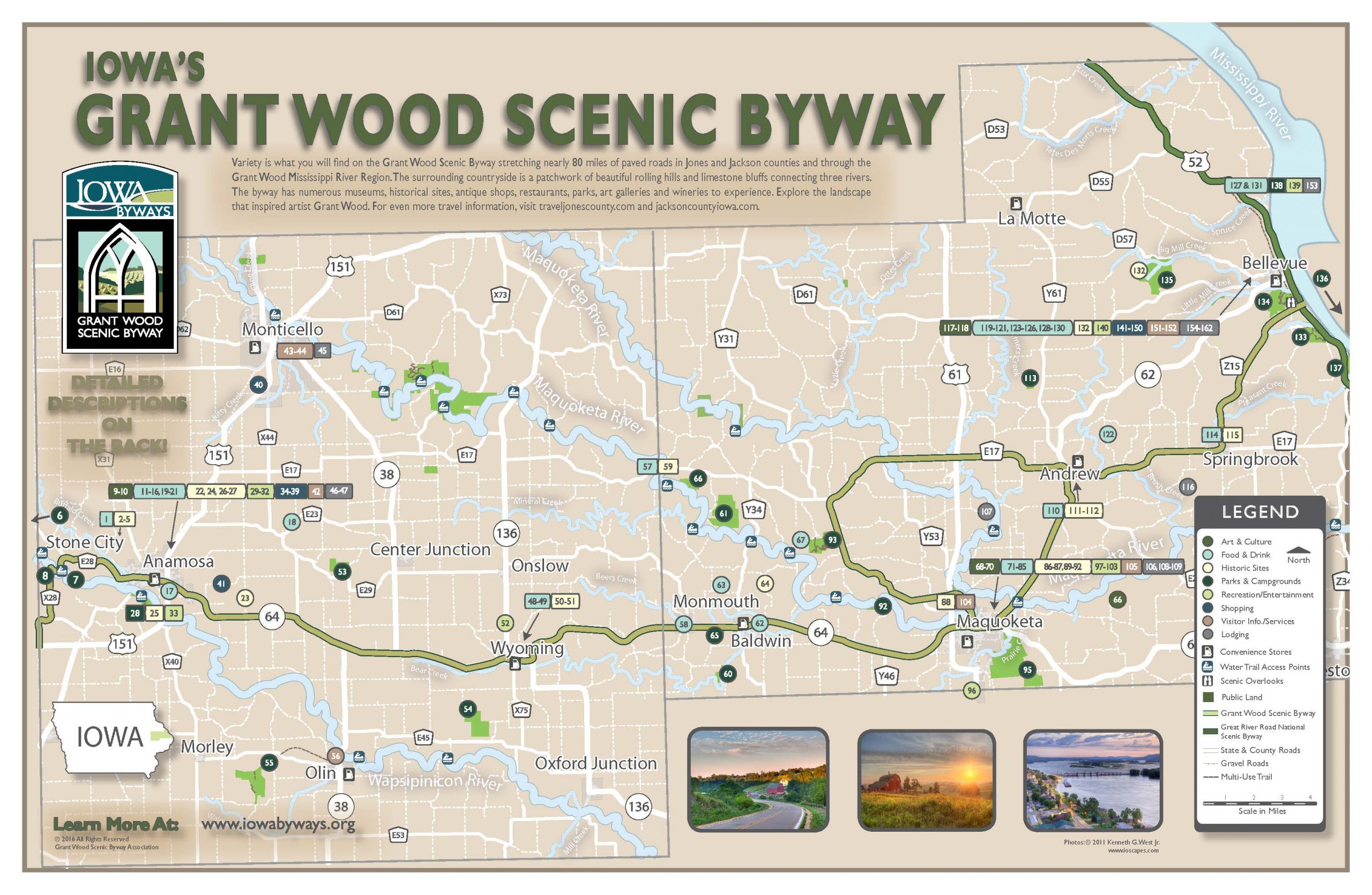 Iowa Scenic Byways Map Northeast Iowa Rc&D | Gallery & Online Store