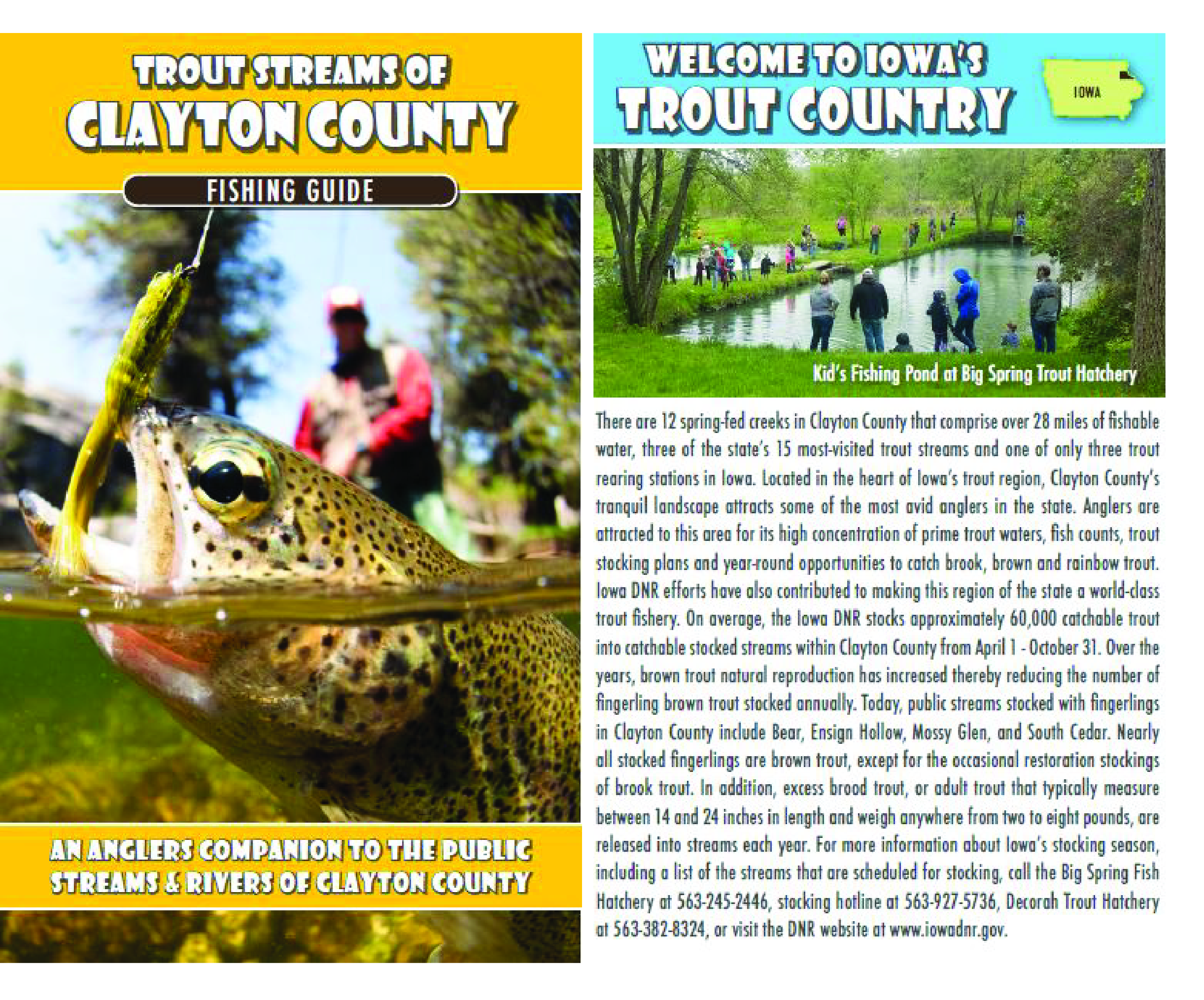 Northeast Iowa Rc D Trout Streams Of Clayton County Map And